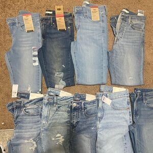 Brand new with tags sz 26x30 Levi and American eagle jeans
